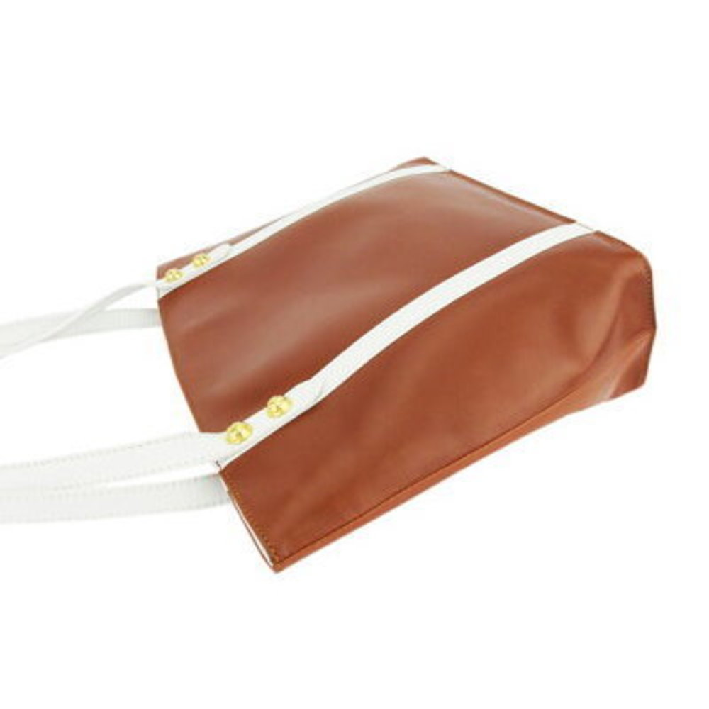 Salvatore Ferragamo long Shoulder Bag shoe motif brown white leather - Picture 4 of 6